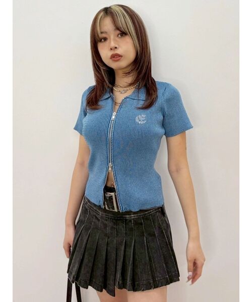 EVRIS(エヴリス)の「ZIPニットトップス(ニット/セーター・レディース・アイボリー/ブラック/ブルー・FREE)」の17枚目の写真