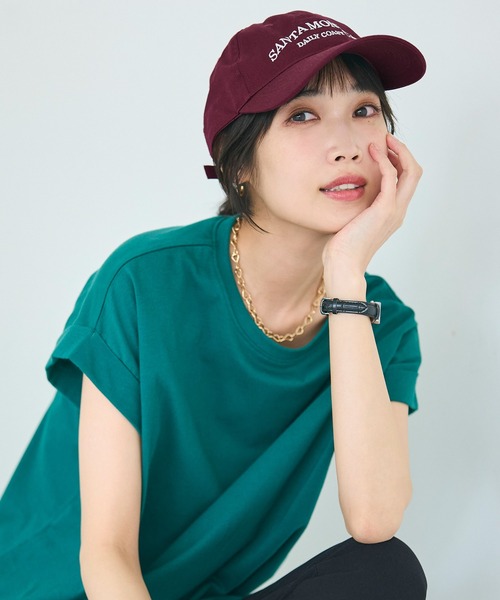 coca（coca）（コカ）の「コットンロゴキャップ（キャップ・レディース・ワイン/ブラウン/ネイビー・ONE SIZE）」の3枚目の写真