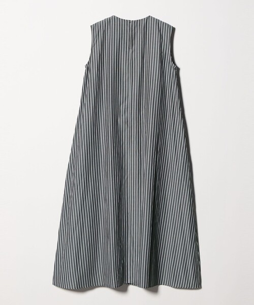 A DAY IN THE LIFE UNITED ARROWS(アデイインザライフユナイテッドアローズ)の「ストライプ フロントプリーツ ノースリーブワンピース <A DAY IN THE LIFE>(ワンピース・レディース・ダークグレー・FREE)」の12枚目の写真