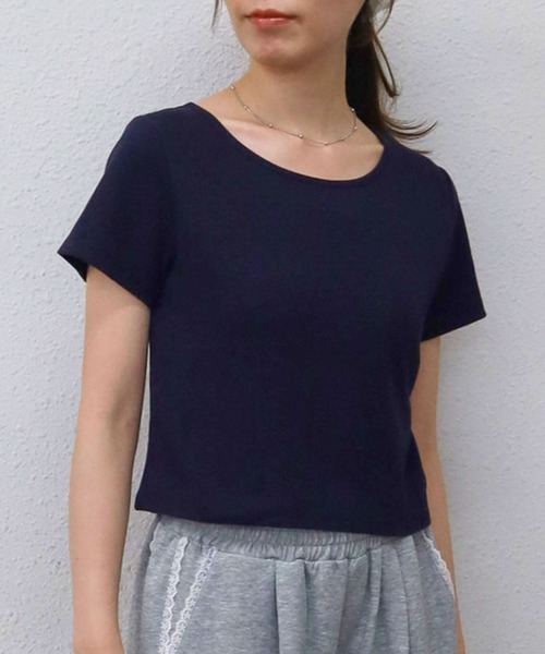 archives（アルシーヴ）の「【華奢見えが叶うコンパクトリブT】ネームテレコＴｅｅ（Tシャツ/カットソー・レディース・オフホワイト/ブラック/クリーム/ネイビー・MEDIUM）」の19枚目の写真