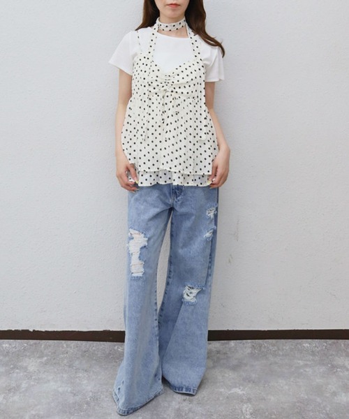 archives（アルシーヴ）の「【華奢見えが叶うコンパクトリブT】ネームテレコＴｅｅ（Tシャツ/カットソー・レディース・オフホワイト/ブラック/クリーム/ネイビー・MEDIUM）」の15枚目の写真