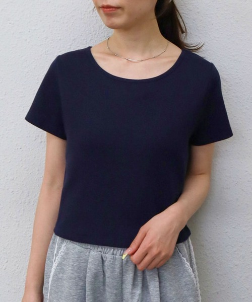 archives（アルシーヴ）の「【華奢見えが叶うコンパクトリブT】ネームテレコＴｅｅ（Tシャツ/カットソー・レディース・オフホワイト/ブラック/クリーム/ネイビー・MEDIUM）」の18枚目の写真