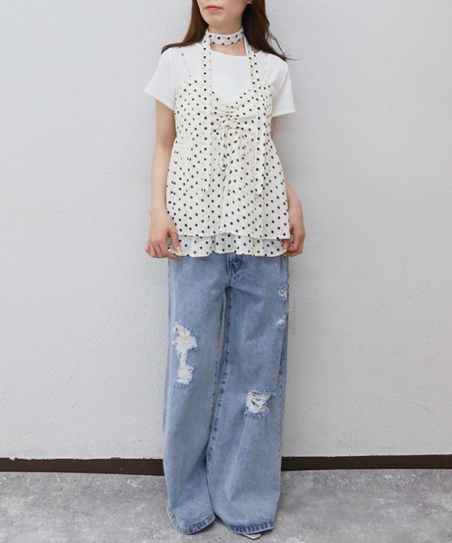 archives（アルシーヴ）の「【華奢見えが叶うコンパクトリブT】ネームテレコＴｅｅ（Tシャツ/カットソー・レディース・オフホワイト/ブラック/クリーム/ネイビー・MEDIUM）」の16枚目の写真