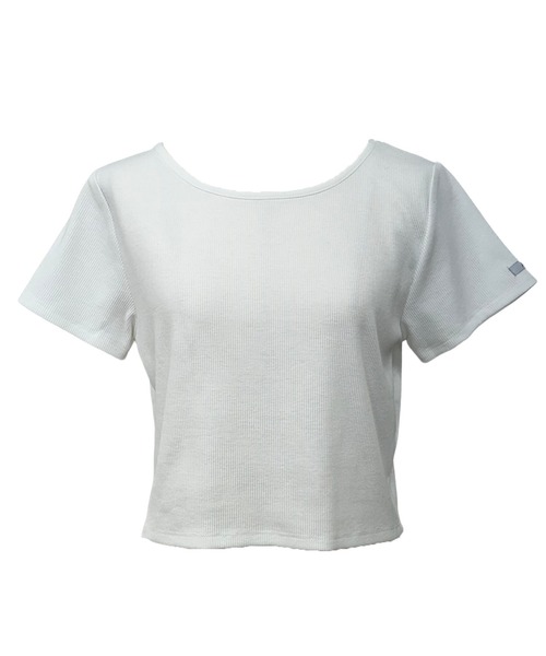 archives（アルシーヴ）の「【華奢見えが叶うコンパクトリブT】ネームテレコＴｅｅ（Tシャツ/カットソー・レディース・オフホワイト/ブラック/クリーム/ネイビー・MEDIUM）」の6枚目の写真