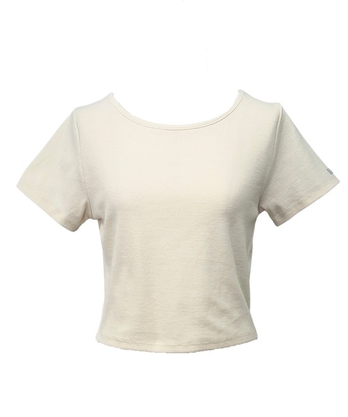 archives（アルシーヴ）の「【華奢見えが叶うコンパクトリブT】ネームテレコＴｅｅ（Tシャツ/カットソー・レディース・オフホワイト/ブラック/クリーム/ネイビー・MEDIUM）」の8枚目の写真