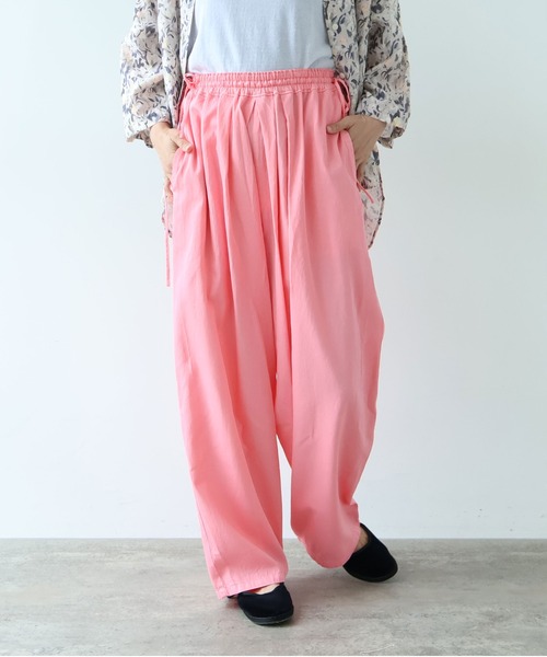 yuni(ユニ )の「R/C twill product dye drawstrings pants(その他パンツ・レディース・パープル/ベージュ/イエロー/ピンク/ブラック・FREE)」の15枚目の写真