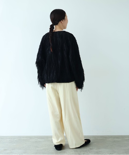 yuni(ユニ )の「R/C twill product dye drawstrings pants(その他パンツ・レディース・パープル/ベージュ/イエロー/ピンク/ブラック・FREE)」の18枚目の写真