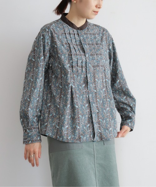 NOMBRE IMPAIR(ノンブルアンペール)の「【予約】ペイズリーストライプPT タックシャツ(シャツ/ブラウス・レディース・ブラウン・FREE)」の1枚目の写真