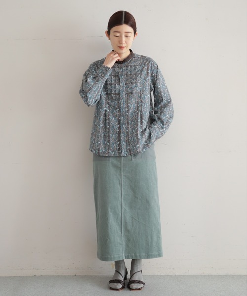 NOMBRE IMPAIR(ノンブルアンペール)の「【予約】ペイズリーストライプPT タックシャツ(シャツ/ブラウス・レディース・ブラウン・FREE)」の2枚目の写真