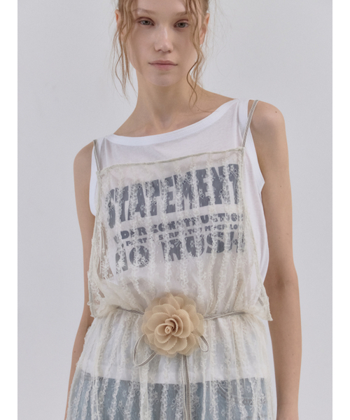Sorry,Too Much Love(ソーリートゥーマッチラブ)の「No Rush Summer Boat Neck Top_White(Tシャツ/カットソー・レディース・その他・FREE)」の3枚目の写真
