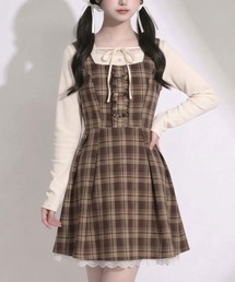 夢展望（ユメテンボウ）の「バックリボンフレアジャンスカワンピース【大きいサイズあり】（ワンピース）」