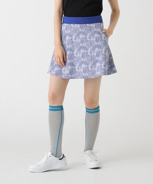 Jack Bunny!!(ジャックバニー)の「【Jack Bunny!!】SPXトワルドジュイ椰子ジャガードスカート(スカート・レディース・ブルー・MEDIUM)」の4枚目の写真