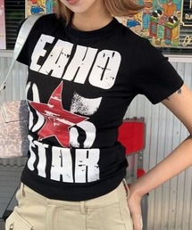セール】フロント英字ロゴ 星柄ショートtシャツ（Tシャツ/カットソー