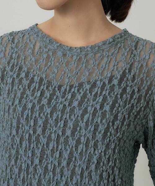 UNTITLED(アンタイトル)の「【羽織りのインナーに】レースプルオーバー(Tシャツ/カットソー・レディース・ライトブルー/オフホワイト/ブラック・00/02/04/44/48)」の20枚目の写真
