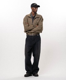Repaired Corduroy V-Back Wide Pants