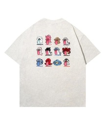 A'GEM/9 × .kom 『GRAF&WU/グラフアンドユー』 Ocean Cute Ghost Character Embroidered T-Shirts/海洋ゴースト半袖Tシャツ