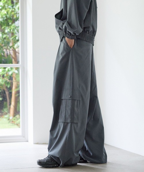PBLIM(ページボーイリム)の「《UNISEX/AIR QUICK DRY/通気性/吸水速乾/UVカット》エアクイックドライカーゴ(カーゴパンツ・レディース・グレー/ブラック・MEDIUM/LARGE)」の3枚目の写真