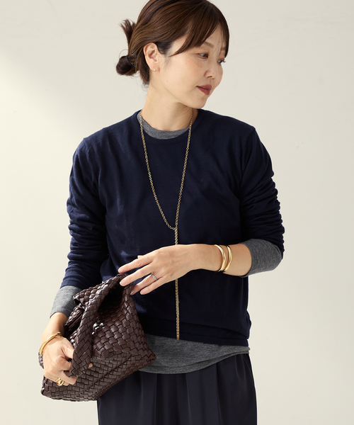 plage(プラージュ)の「《一部店舗・WEB限定追加》CU WO Fine Knit New プルオーバー(ニット/セーター・レディース・ネイビー/ベージュ/チャコールグレー・FREE)」の20枚目の写真