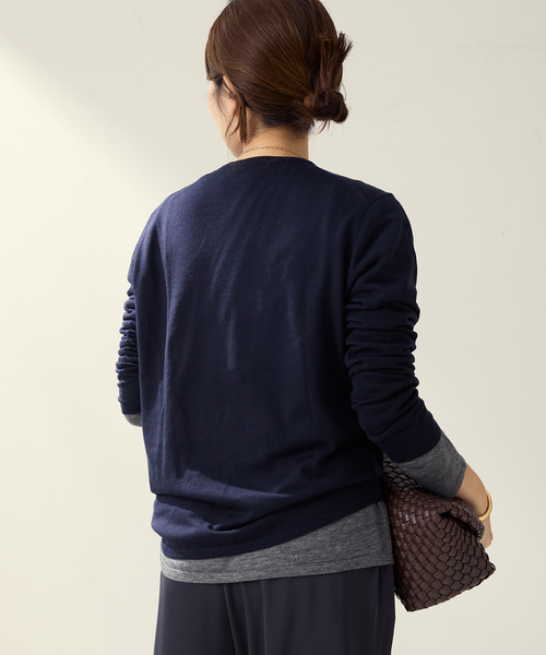 plage(プラージュ)の「《一部店舗・WEB限定追加》CU WO Fine Knit New プルオーバー(ニット/セーター・レディース・ネイビー/ベージュ/チャコールグレー・FREE)」の17枚目の写真