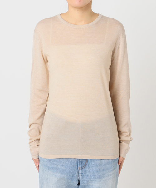 plage(プラージュ)の「《一部店舗・WEB限定追加》CU WO Fine Knit New プルオーバー(ニット/セーター・レディース・ネイビー/ベージュ/チャコールグレー・FREE)」の4枚目の写真
