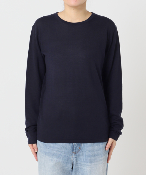 plage(プラージュ)の「《一部店舗・WEB限定追加》CU WO Fine Knit New プルオーバー(ニット/セーター・レディース・ネイビー/ベージュ/チャコールグレー・FREE)」の6枚目の写真