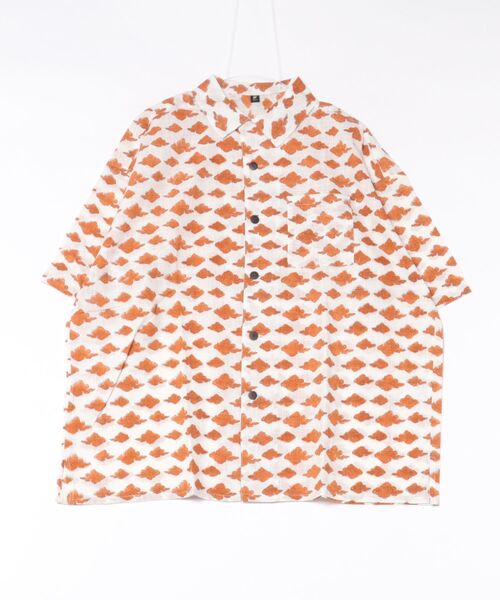 チャイハネ(チャイハネ)の「【チャイハネ】ハリシャMEN'S開襟シャツ(シャツ/ブラウス・メンズ・ブラック/ホワイト・FREE)」の1枚目の写真