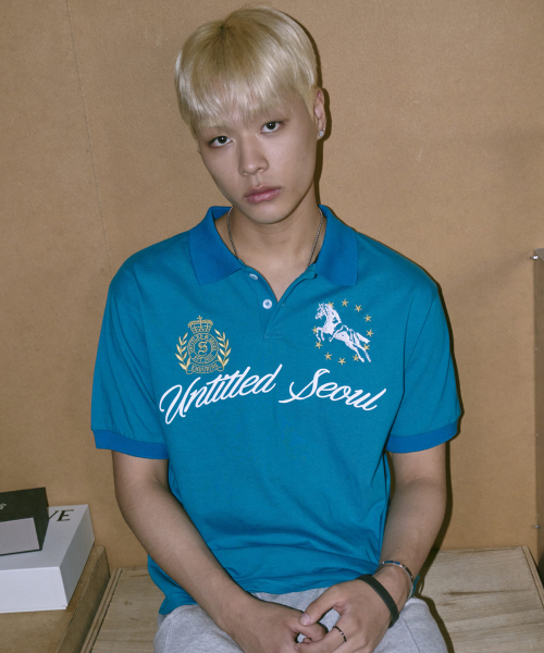 UNTITLED SEOUL(アンタイトル ソウル)の「アンタイトルクレストポロクロップ半袖フルブルー(Tシャツ/カットソー・レディース・その他・MEDIUM/LARGE)」の2枚目の写真