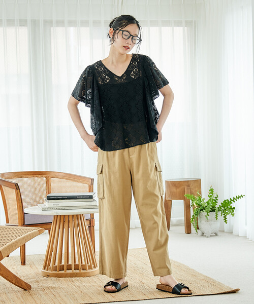 FREAK'S STORE(フリークスストア)の「レースブラウス<セットアップ対応>(シャツ/ブラウス・レディース・オフホワイト/ブラック・フリ-)」の19枚目の写真