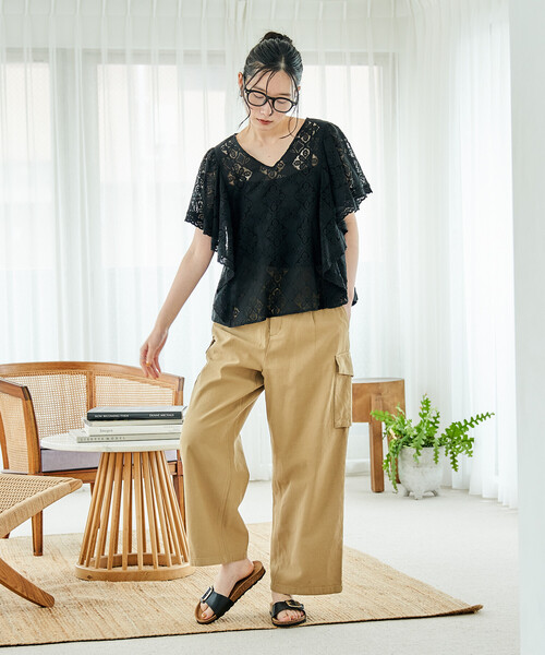 FREAK'S STORE(フリークスストア)の「レースブラウス<セットアップ対応>(シャツ/ブラウス・レディース・オフホワイト/ブラック・フリ-)」の20枚目の写真