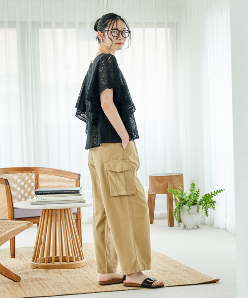 FREAK'S STORE(フリークスストア)の「レースブラウス<セットアップ対応>(シャツ/ブラウス・レディース・オフホワイト/ブラック・フリ-)」の21枚目の写真