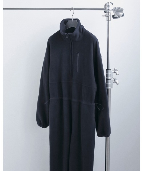 anuke(アンヌーク)の「Fleece Halfzip Combinaison(つなぎ/オールインワン・レディース・チャコールグレー/ネイビー・38inch/36inch)」の2枚目の写真