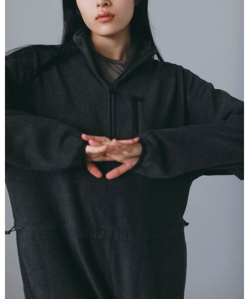 anuke(アンヌーク)の「Fleece Halfzip Combinaison(つなぎ/オールインワン・レディース・チャコールグレー/ネイビー・38inch/36inch)」の12枚目の写真