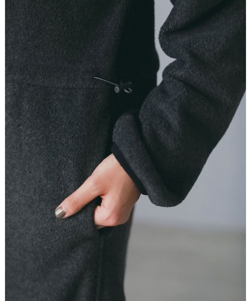 anuke(アンヌーク)の「Fleece Halfzip Combinaison(つなぎ/オールインワン・レディース・チャコールグレー/ネイビー・38inch/36inch)」の3枚目の写真