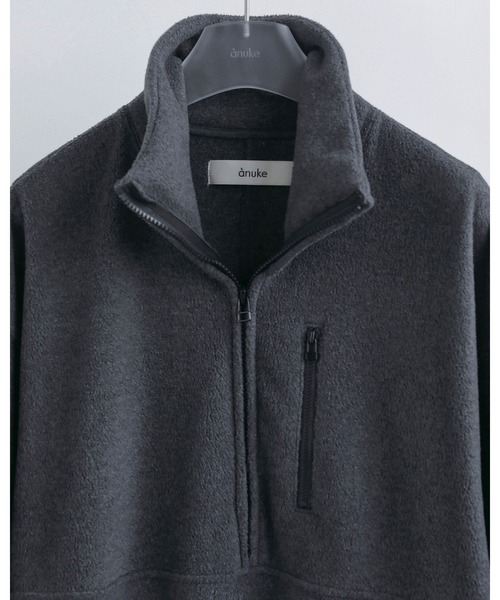 anuke(アンヌーク)の「Fleece Halfzip Combinaison(つなぎ/オールインワン・レディース・チャコールグレー/ネイビー・38inch/36inch)」の5枚目の写真