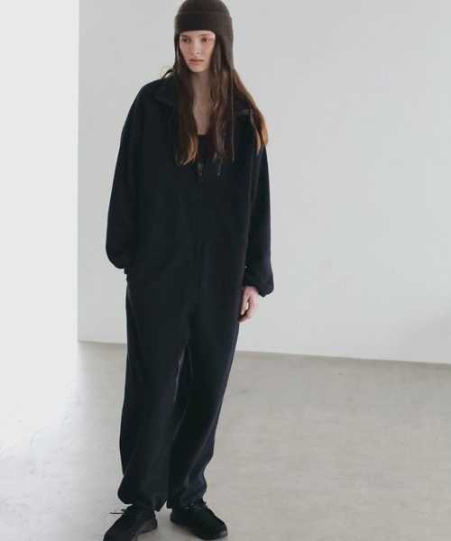 anuke(アンヌーク)の「Fleece Halfzip Combinaison(つなぎ/オールインワン・レディース・チャコールグレー/ネイビー・38inch/36inch)」の15枚目の写真