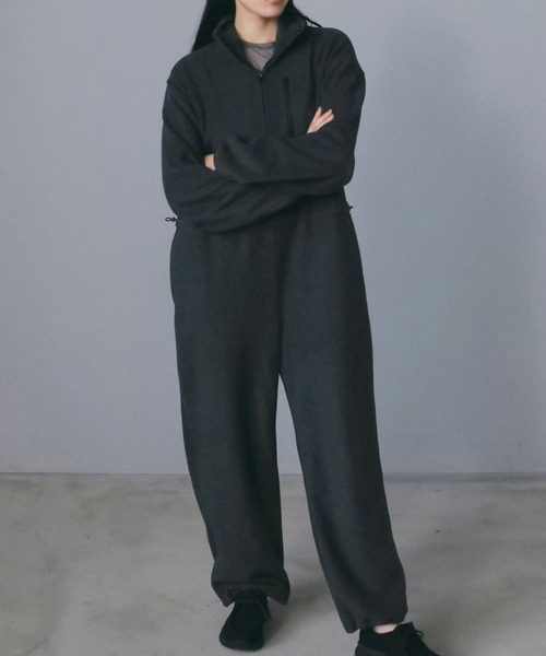 anuke(アンヌーク)の「Fleece Halfzip Combinaison(つなぎ/オールインワン・レディース・チャコールグレー/ネイビー・38inch/36inch)」の16枚目の写真