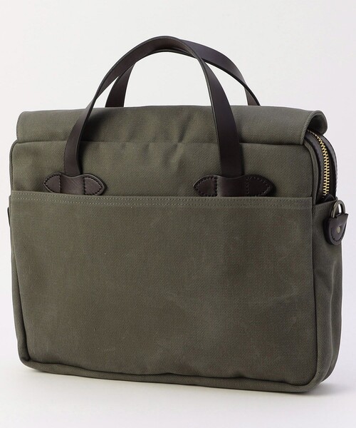 FILSON(フィルソン)の「FILSON/フィルソン Rugged Twill Original Briefcase/ラグドツイル オリジナル ブリーフケース(トートバッグ・メンズ・オリーブ/ブラウン・ONE SIZE)」の4枚目の写真