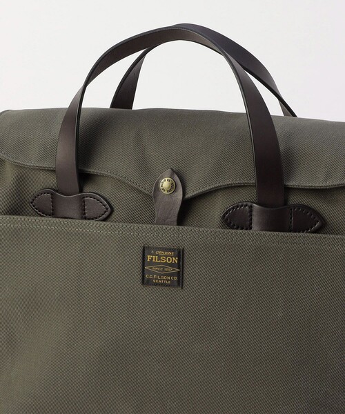 FILSON(フィルソン)の「FILSON/フィルソン Rugged Twill Original Briefcase/ラグドツイル オリジナル ブリーフケース(トートバッグ・メンズ・オリーブ/ブラウン・ONE SIZE)」の6枚目の写真