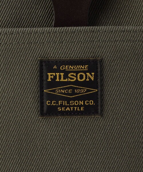FILSON(フィルソン)の「FILSON/フィルソン Rugged Twill Original Briefcase/ラグドツイル オリジナル ブリーフケース(トートバッグ・メンズ・オリーブ/ブラウン・ONE SIZE)」の8枚目の写真