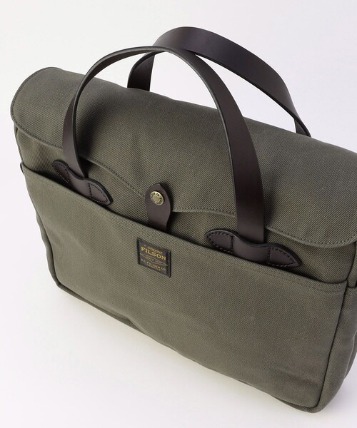 FILSON(フィルソン)の「FILSON/フィルソン Rugged Twill Original Briefcase/ラグドツイル オリジナル ブリーフケース(トートバッグ・メンズ・オリーブ/ブラウン・ONE SIZE)」の11枚目の写真