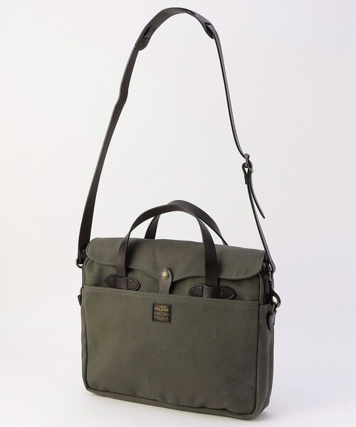 FILSON(フィルソン)の「FILSON/フィルソン Rugged Twill Original Briefcase/ラグドツイル オリジナル ブリーフケース(トートバッグ・メンズ・オリーブ/ブラウン・ONE SIZE)」の13枚目の写真