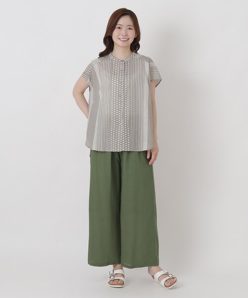 one'sterrace(ワンズテラス)の「綿麻レーヨンパンツ(その他パンツ・レディース・キャメル/カーキ系5/ブラック系8・02)」の16枚目の写真