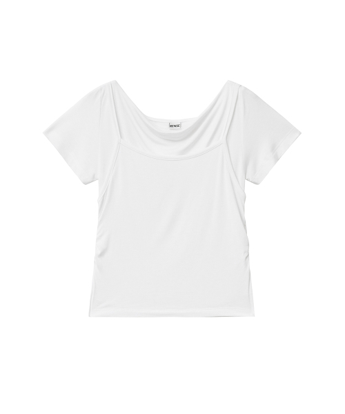 RENSE(レンセ)の「Cami Layered T-Shirt White(Tシャツ/カットソー・レディース・その他・OS)」の3枚目の写真