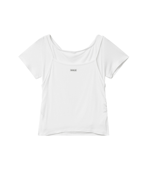 RENSE(レンセ)の「Cami Layered T-Shirt White(Tシャツ/カットソー・レディース・その他・OS)」の4枚目の写真