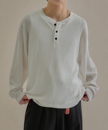 epnok（エプノック）の「ベーシックルーズシャーリングヘンリーネックTee（Tシャツ/カットソー）」