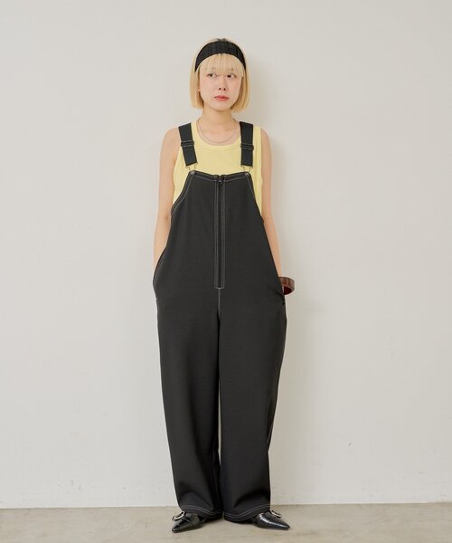WHIMSIC(ウィムジック)の「【UNISEX/2サイズ展開】U.S.N デックパンツ(サロペット/オーバーオール・メンズ・ブラック・2/1)」の1枚目の写真