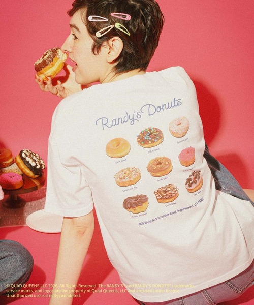 GLOBAL WORK(グローバルワーク)の「【RANDY’S DONUTS(ランディーズ・ドーナツ)】フローズンフォトT/859548(Tシャツ/カットソー・レディース・チャコールグレー/ホワイト系その他2/ホワイト・LARGE/MEDIUM)」の1枚目の写真