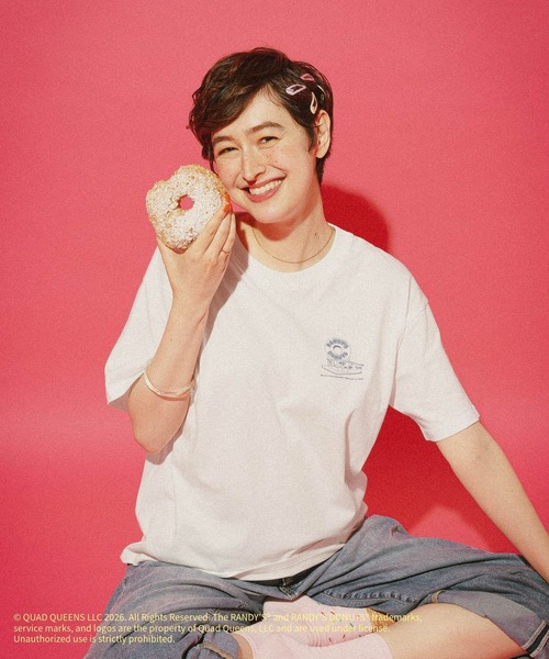 GLOBAL WORK(グローバルワーク)の「【RANDY’S DONUTS(ランディーズ・ドーナツ)】フローズンフォトT/859548(Tシャツ/カットソー・レディース・チャコールグレー/ホワイト系その他2/ホワイト・LARGE/MEDIUM)」の6枚目の写真