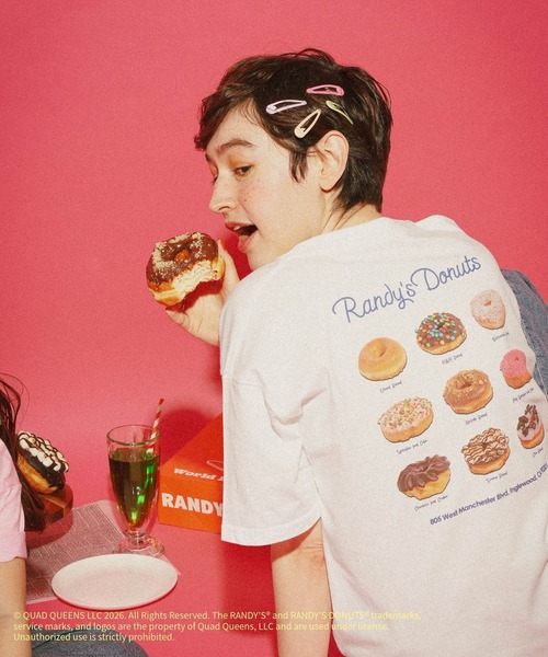 GLOBAL WORK(グローバルワーク)の「【RANDY’S DONUTS(ランディーズ・ドーナツ)】フローズンフォトT/859548(Tシャツ/カットソー・レディース・チャコールグレー/ホワイト系その他2/ホワイト・LARGE/MEDIUM)」の10枚目の写真