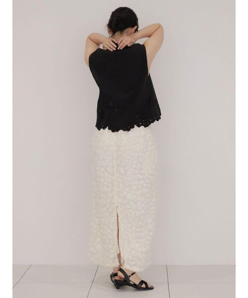 FIKA.(フィーカ)の「Open collar cutwork shirt(シャツ/ブラウス・レディース・オフホワイト/ブラック・MEDIUM)」の16枚目の写真